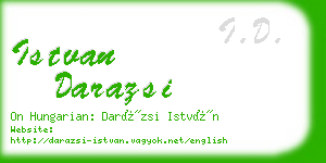 istvan darazsi business card